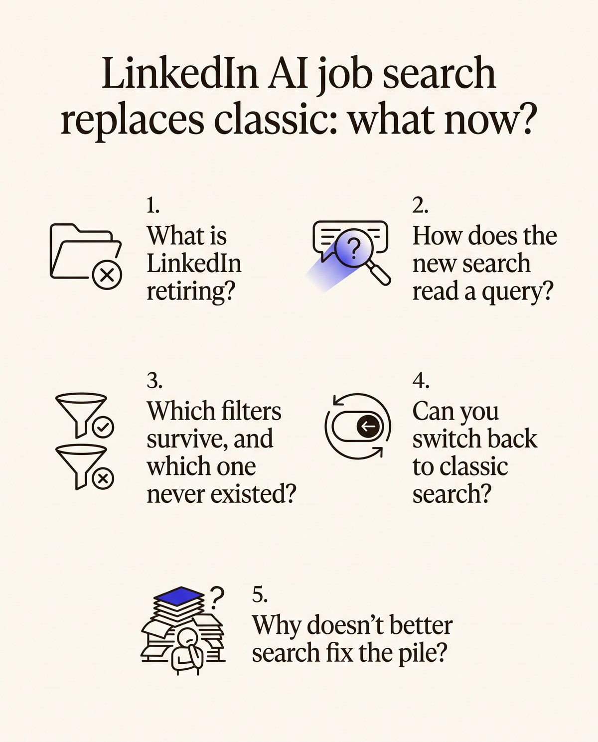 LinkedIn AI job search replaces classic: what now? - at a glance