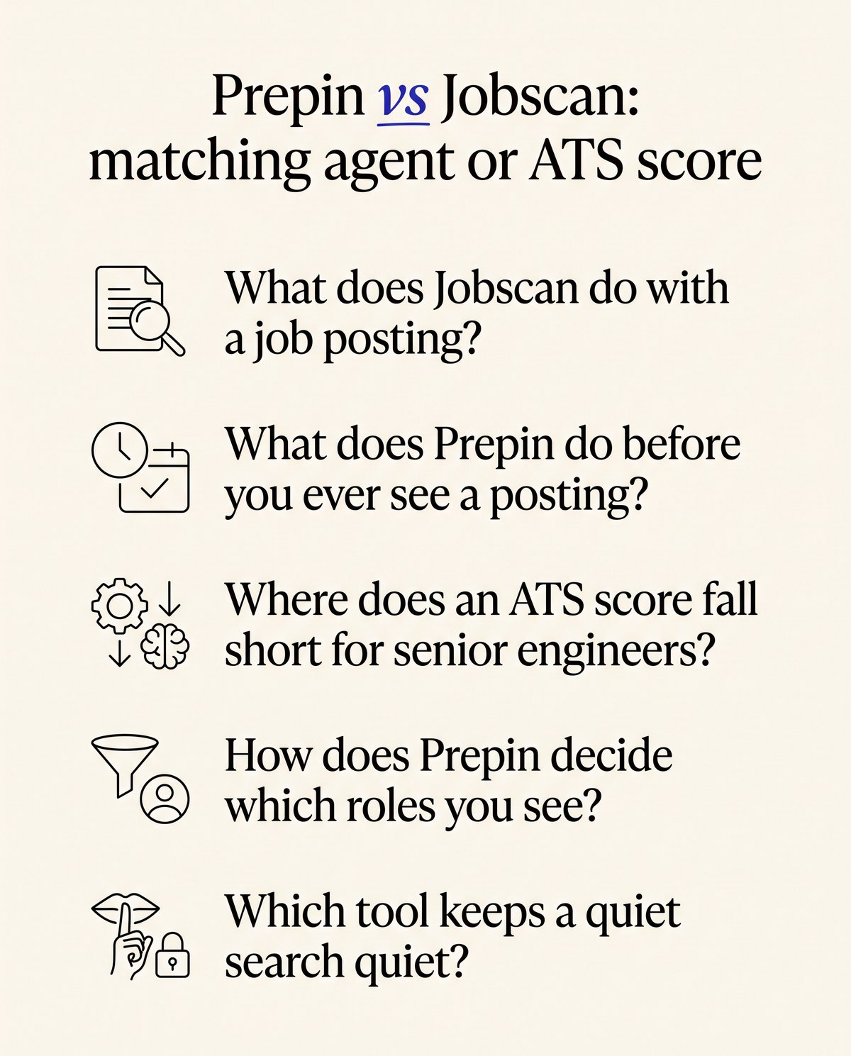 Prepin vs Jobscan: matching agent or ATS score - at a glance