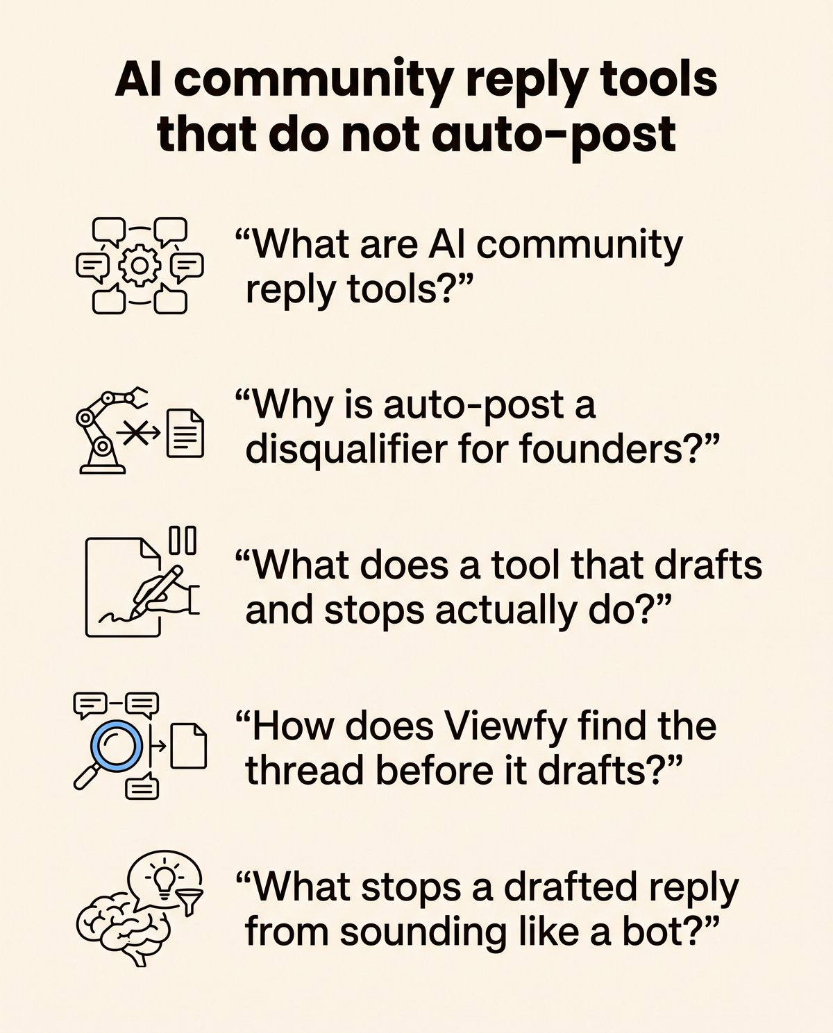 AI community reply tools that do not auto-post - at a glance